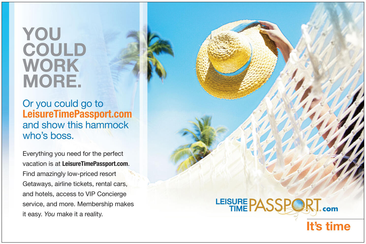 Leisure Time Passport ad campaign